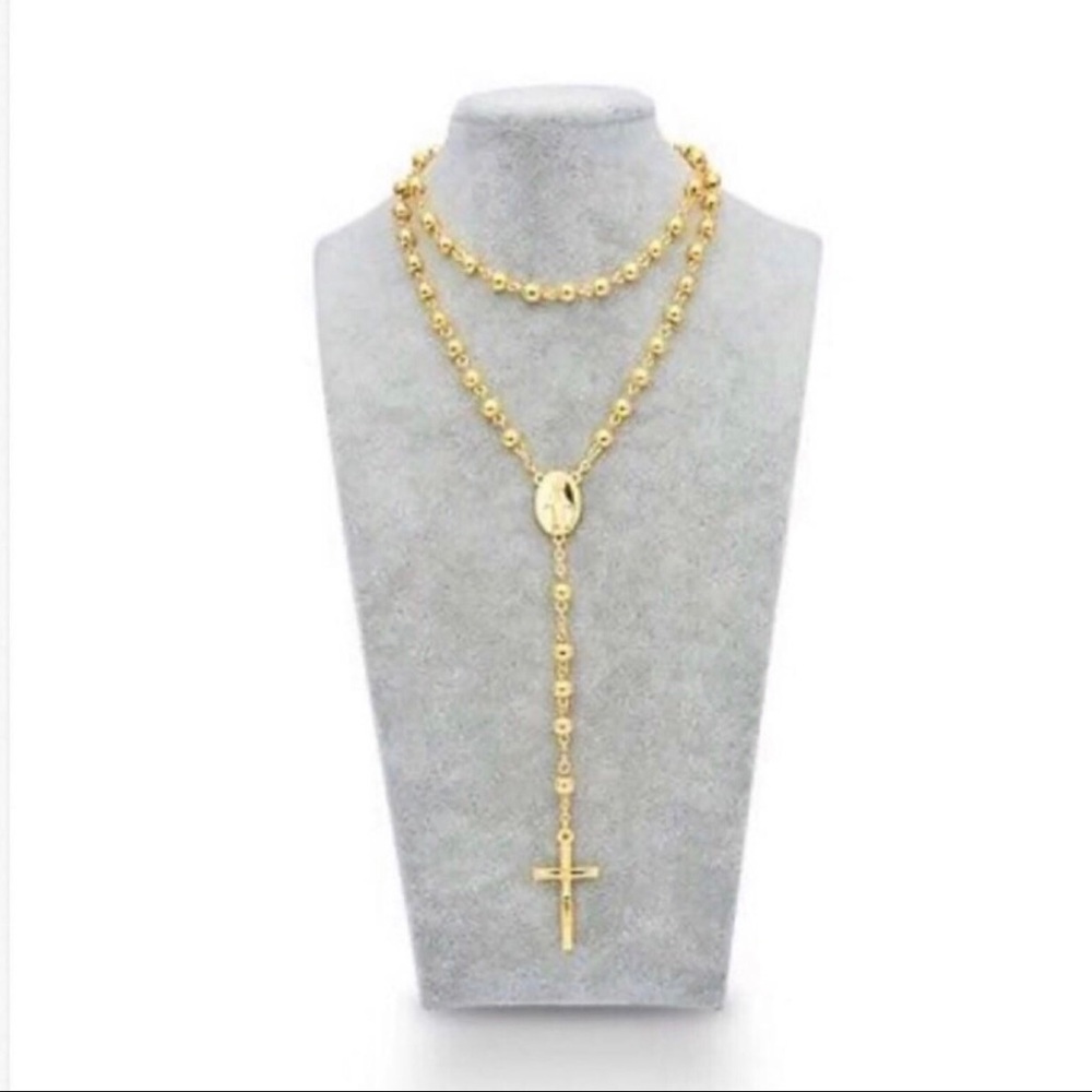 18K Gold Plated Catholic Rosary (Necklace)